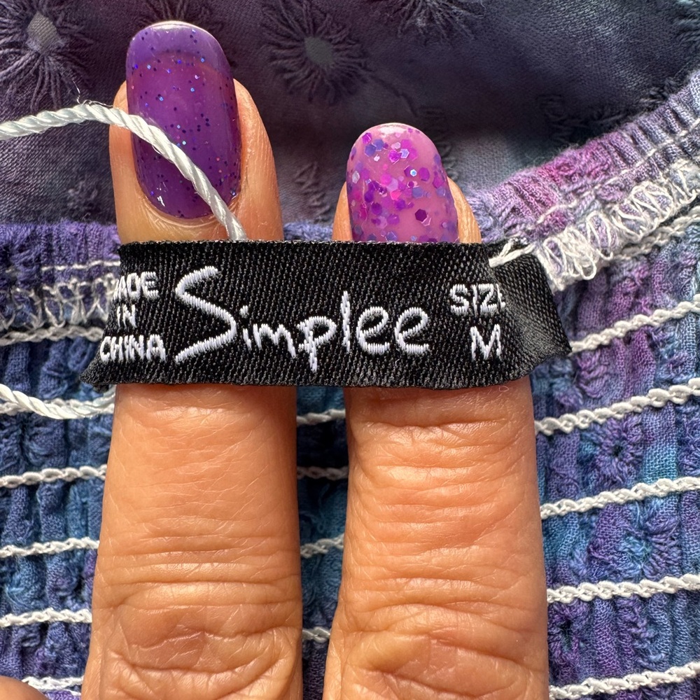 Hand Dyed Tie-Dye Eyelet Maxi Dress - Picture 10 of 12